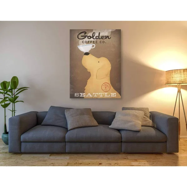 Epic Graffiti 'Golden Coffee Co' by Ryan Fowler, Giclee Canvas Wall Art - 12 x 16