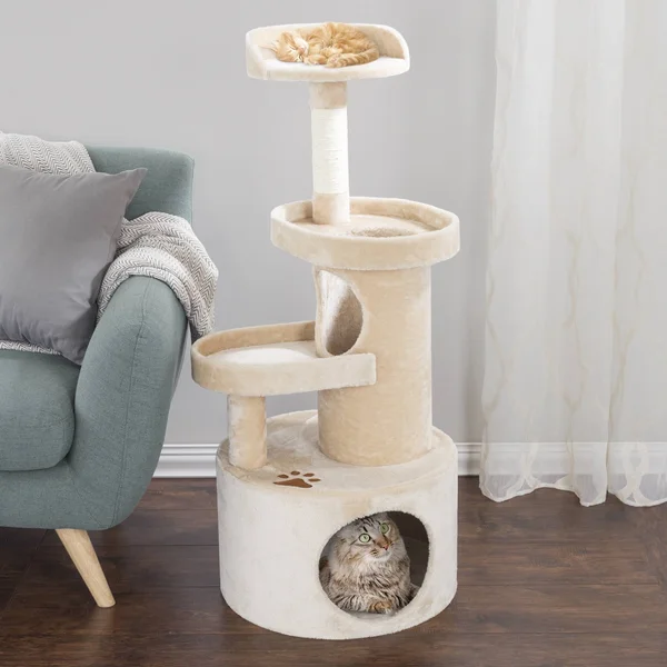 Petmaker 4-Tier 43x22 Cat Tree Condo with Tunnel