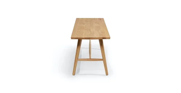 55x22 Oak Bench, Solid Wood, Article Sede Modern Furniture