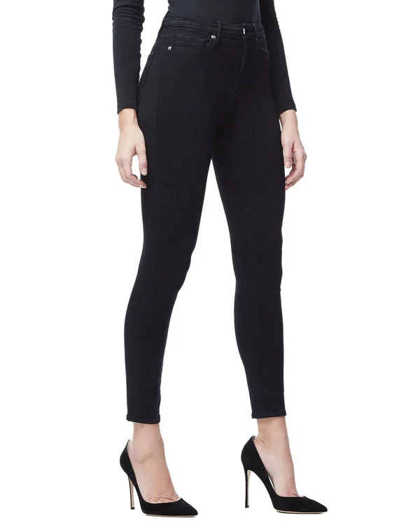 Women's Good American Good Waist High Rise Skinny Jeans - Size 00 - Black