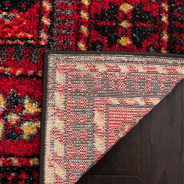 Safavieh Vintage Hamadan Rug Collection VTH213M - Light Blue, Black - 6&-7x22 x 9&