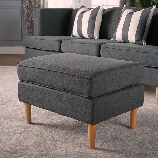 Ivy Bronx Cassady Ottoman Upholstery: Dark Gray