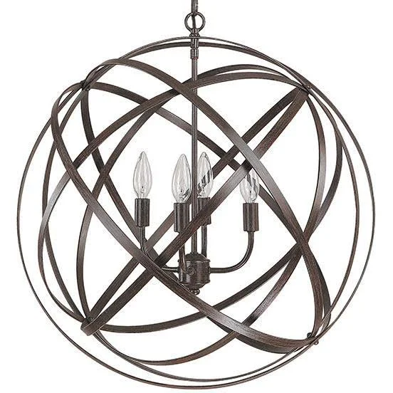 Capital Lighting 4234WG - Axis 4 Light Pendant - Winter Gold