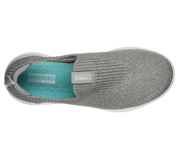Skechers Women's GOwalk 5 Trendy Slip on Sneaker, Gray