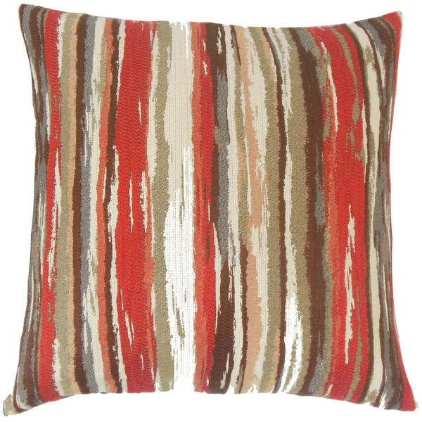 The Pillow Collection Uchenna Stripes Euro Sham Lava - King