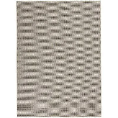 Leia Ivory/Charcoal Gray Indoor, Outdoor Area Rug Sand & Stable Rug Size: Rectangle 6& x 9&