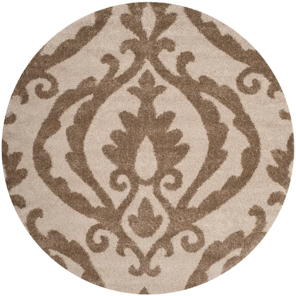 Safavieh Florida Shag Cream & Beige 5&-3x22 x 7&-6x22 Rug