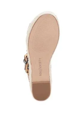 Women's Sole Society Audrina Platform Espadrille Sandal - Size 11 M - Brown