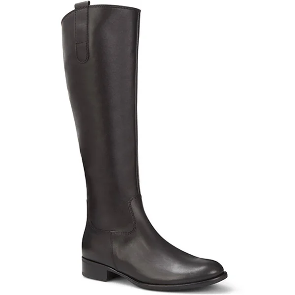 Slim Fit Brook Leather Riding Boots (GAB28507) by Gabor Black, Us: 9.5/ UK: 7.5/ EU: 40.5