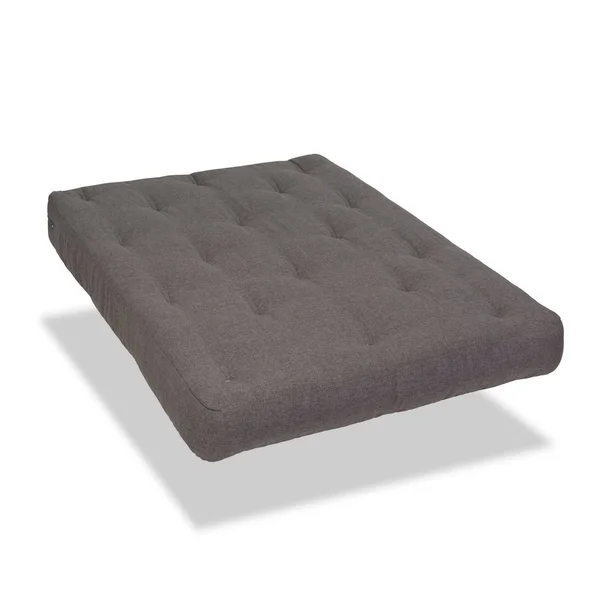 Queen 8x22 Comfort Plus Cotton and Foam Futon Mattress Gray - Wolf