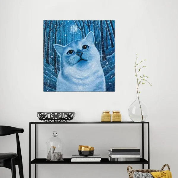 Vicky Mount Canvas Wall Decor Art Prints - Luna ( astronomy > Moons art)