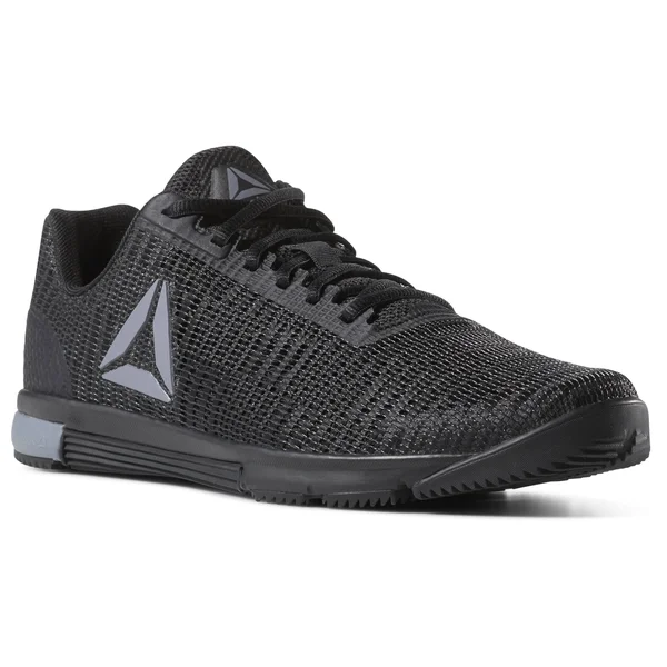 Reebok Mens Speed TR Flexweave Black/Cold Grey Cross Training Shoes Size 8, Men's