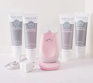 Nuface Trinity Facial Toning Device w/ 1-Year Supply of Gels - Blush Pink