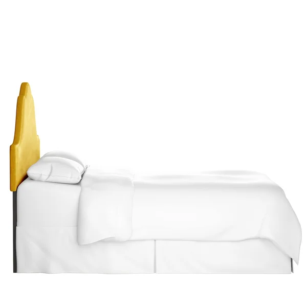 King Zinnia Arched Headboard Yellow Velvet - Opalhouse