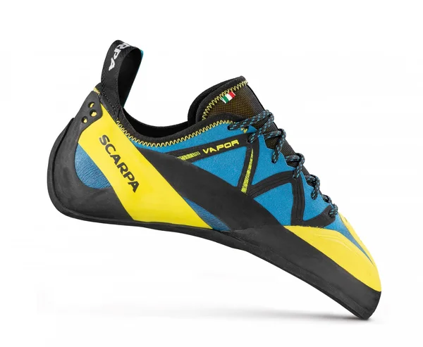 Scarpa Vapor Blue-Yellow, Mens Climbing Shoes, Size US 12 - Color Ocean - Yellow