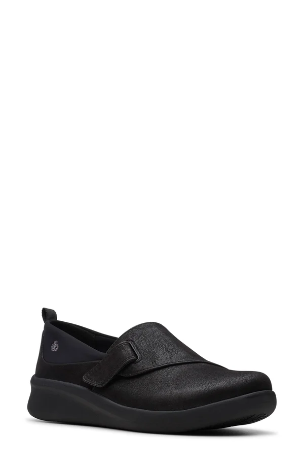 Women's Clarks Sillian 2.0 Ease Slip-On - Size: 10 W, Black