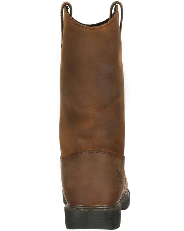 Georgia Boot Men's Suspension System Waterproof Wellington Work Boot, GB00085, Brown