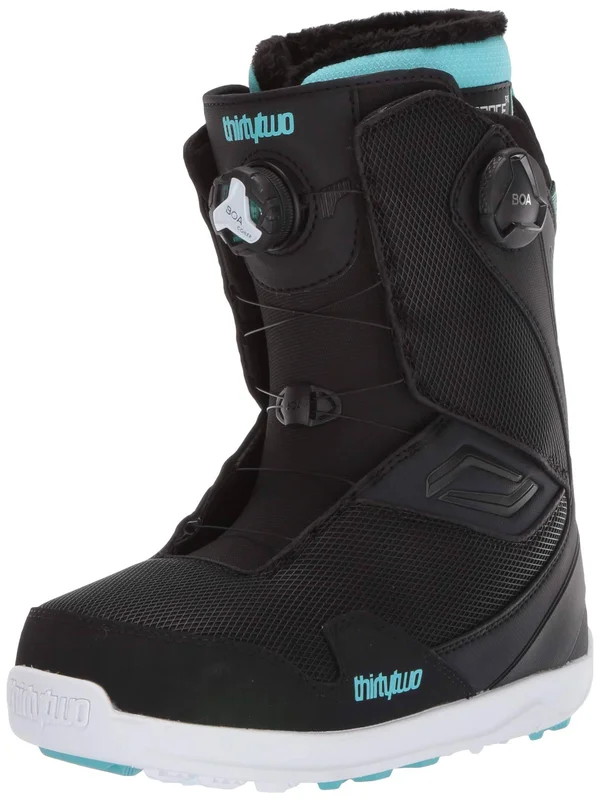 Thirtytwo Women's TM-2 Double Boa Snowboard Boots (Black/Blue/White, 6.5)