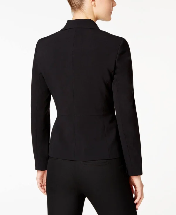 Nine West Two-Button Stretch Blazer - Black