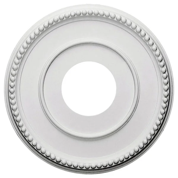 12 1/2x22OD x 3 7/8x22ID x 3/4x22P Bradford Ceiling Medallion (Fits Canopies Up to 6 5/8x22), Hand-Painted Pearl White