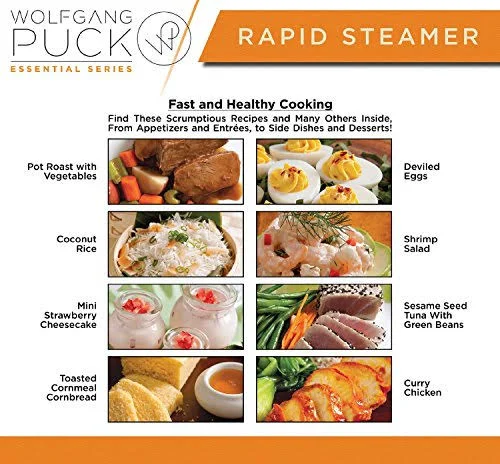 Wolfgang Puck 1400 Watt BPA-Free 3-Tier Rapid Food Steamer - Essential Series - 16.2 x 11 x 10.3"