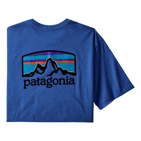 Patagonia Men's Fitz Roy Horizons Responsibili-Tee - Bayou Blue - M