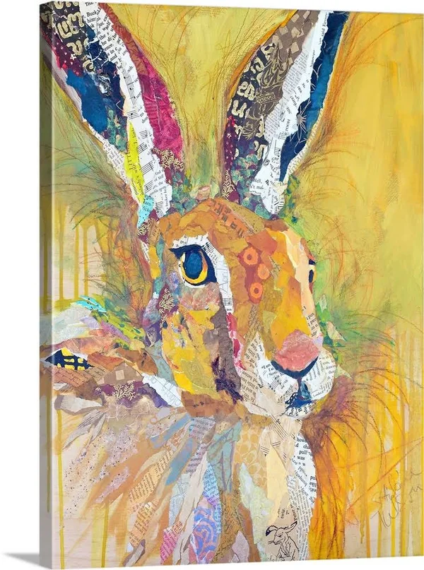 Harriet The Hare - Canvas Wall Art, 36x48, Great Big Canvas