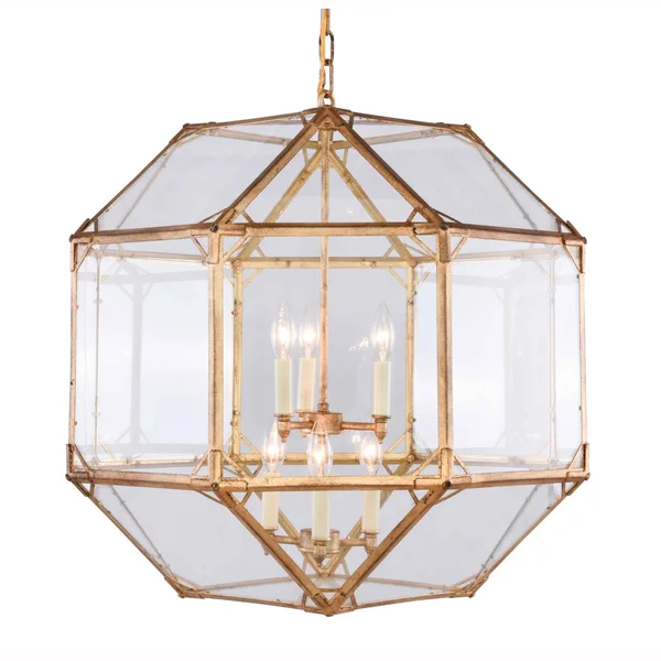 Elegant Lighting 1514D24GI Gordon 6 Light Golden Iron Chandelier