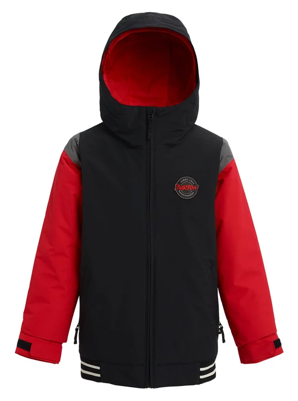 Burton Boys& Game Day Jacket - True Black, Flame Scarlet, S