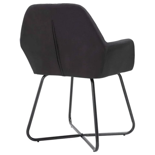 vidaXL Dining Chairs 4 Pcs Black Fabric