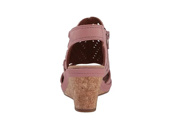 Women's Rockport COB Hill Janna Wedge Sandal, Size 6.5 W - Pink