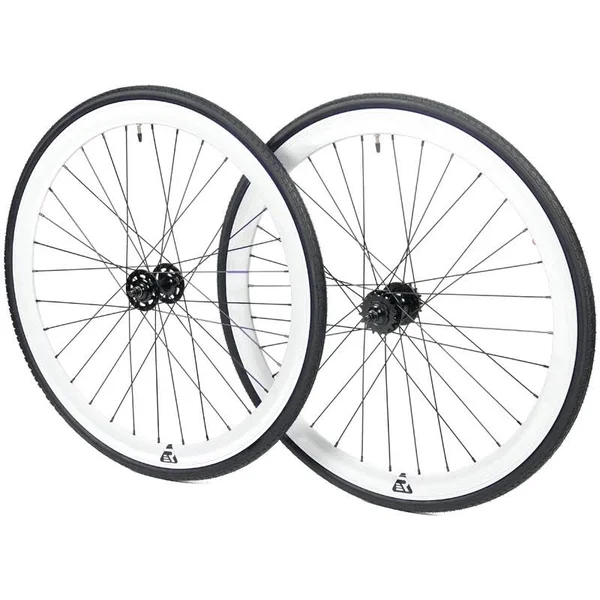 Retrospec Bicycles Mantra Fixed-Gear/Single-Speed Wheelset with 700 x 25C Kenda Kwest Tires and Sealed Hubs