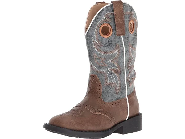 Roper Daniel Cowboy Boot - Kids - Brown - Blue