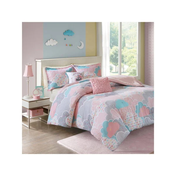 Urban Habitat Kids Cloud Cotton Printed Comforter Set Pink Full/Queen