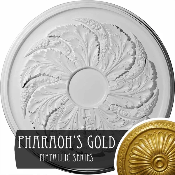 42 1/8x22OD x 1 7/8x22P Sellek Ceiling Medallion (Pharaohs Gold)