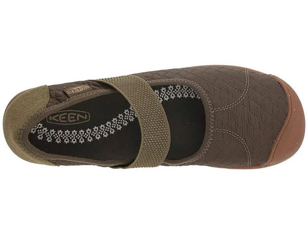 KEEN Quilted Mary Jane Slip-On Shoes- Sienna MJ Quilted, Size 8-1/2 Medium, Martini Olive