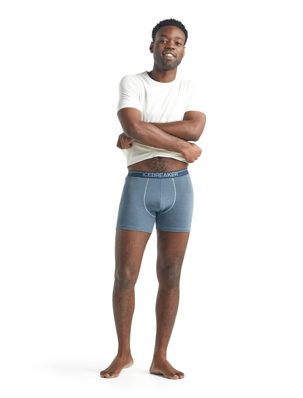 Icebreaker Anatomica Boxers - Men's Gravel, L