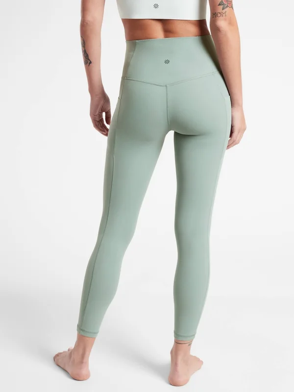 Athleta Women's Salutation Stash Pocket II 7/8 Tight Minimalistic Grey Plus Size 1x