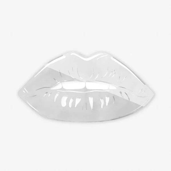 Lips Mirrored Wall Art Silver - Acrylic Wall Art, Dormify