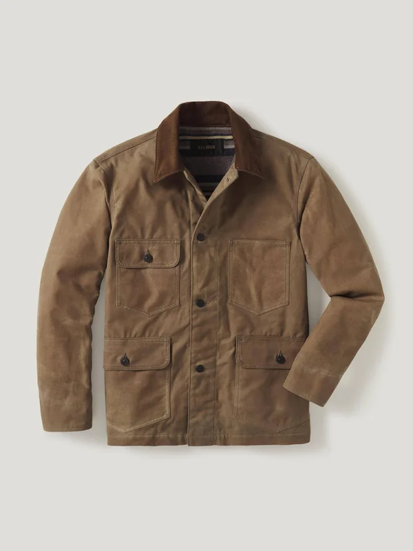 Buck Mason Men's Dry Waxed Canvas Highland Jacket in Deep Desert - Size XL, Cotton/Polyester