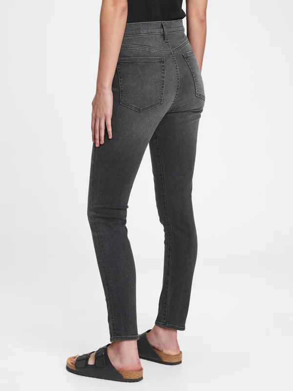 Gap Women's High Rise True Skinny Jeans with Washwell Washed Black Size 33