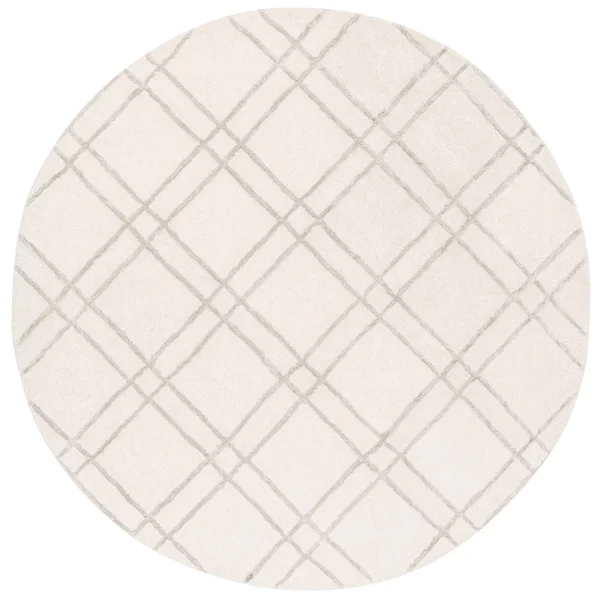 Safavieh Himalaya 901 Area Rug - Ivory, Dark Grey, 6& x 6& Round
