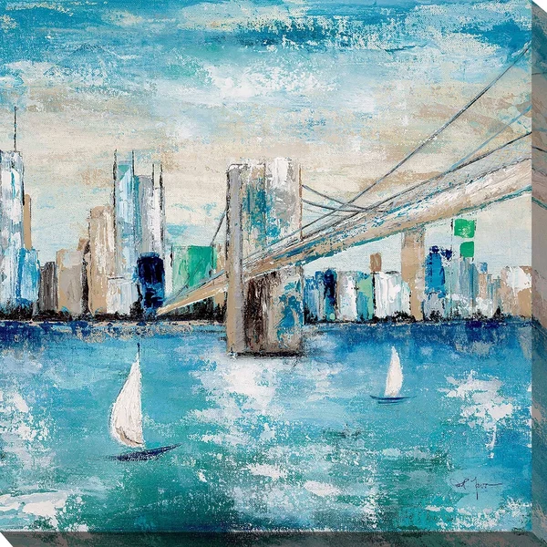 Catching The Wind 1x22 by Tava Studios Print on Canvas - Blue - 18x22 x 18x22 x 1x22