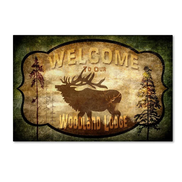 Trademark Fine Art Ali10374-C2232Gg LightBoxJournal 'Welcome Lodge Elk