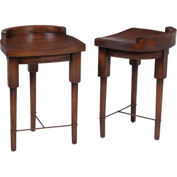 Guild Master 654002 European Farmhouse Counter Stool in Deep Forest - 25.8 x 18.0 x 16 inches