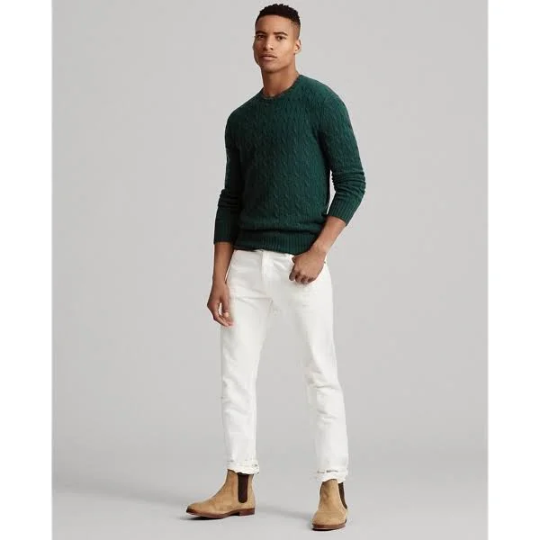 Ralph Lauren Men's Cable-Knit Cashmere Sweater - Size XXL in College Green