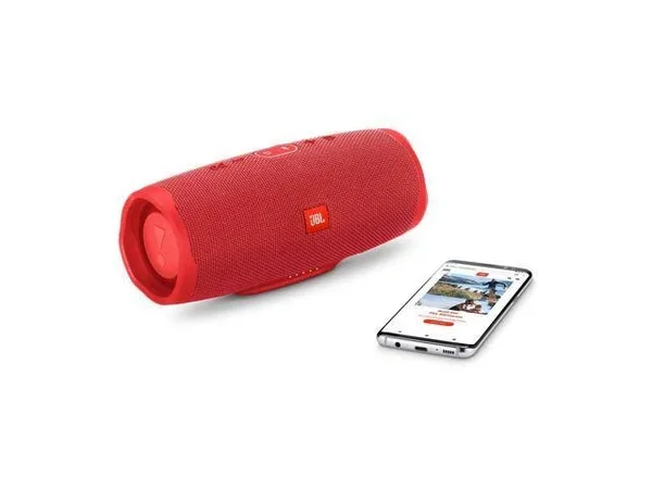 JBL Charge 4 Red BT Speaker w/AudioQuest Evergreen 1.5m 3.5mm Cable