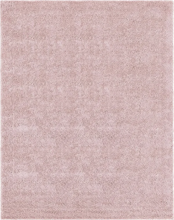 Soft Solid Shag Pink 8x10 Area Rug