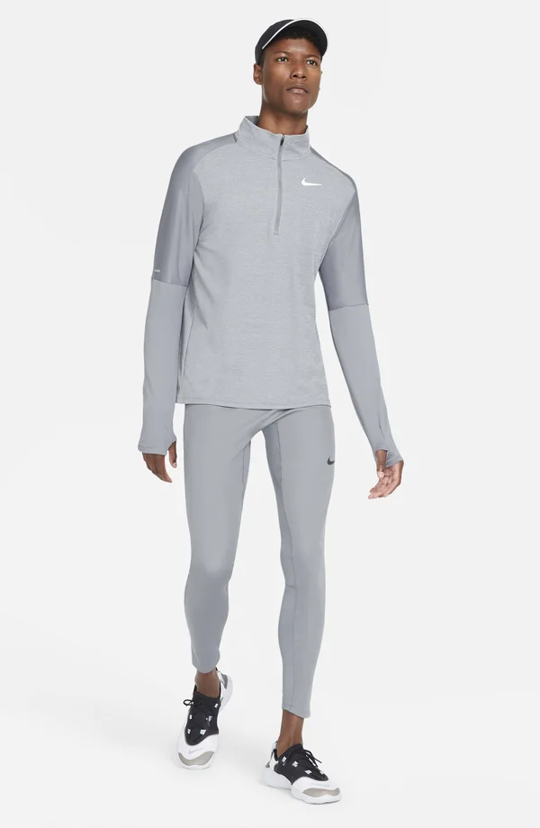 Nike Dri-Fit Men's 1/2-Zip Running Top (Smoke Grey)