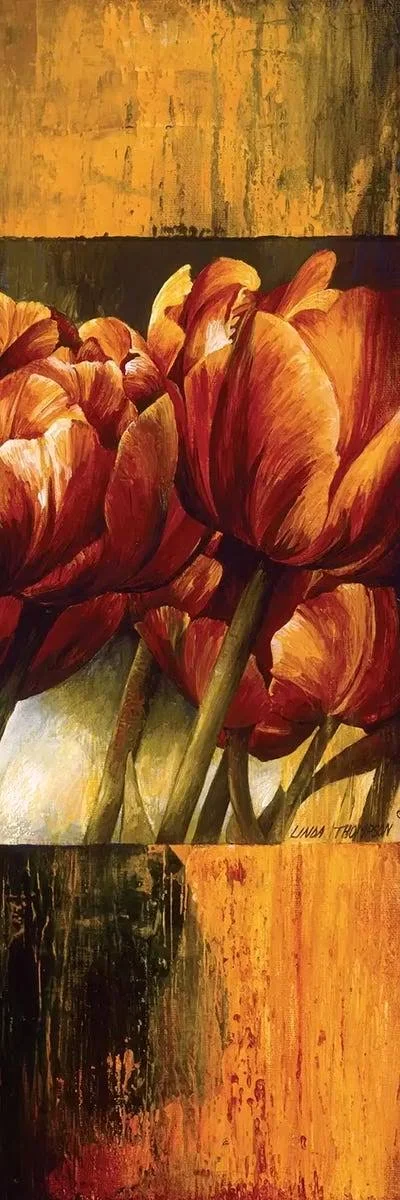 Linda Thompson Canvas Art Prints - Floral Radiance I ( Floral & Botanical > Flowers > Tulips art)